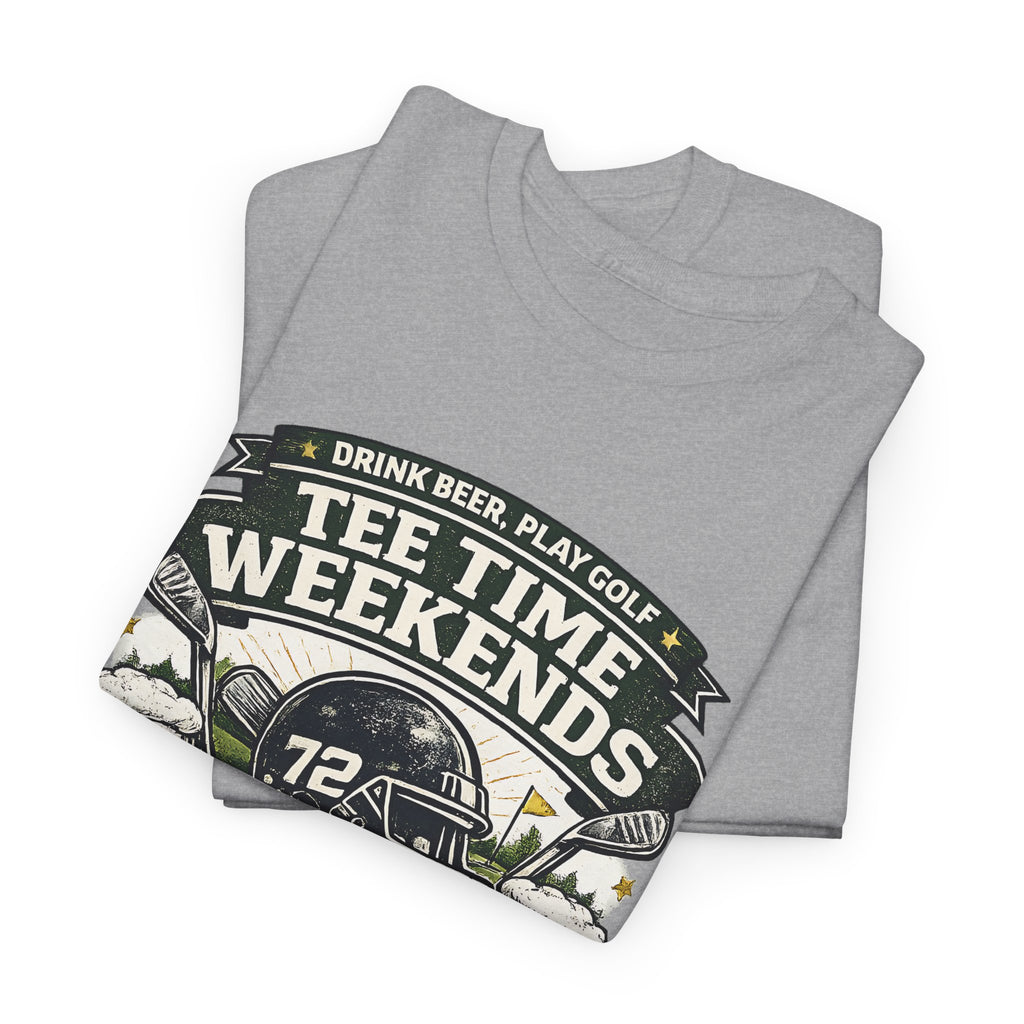 Golf & Beer T-Shirt – Tee Time Funny Golfing Graphic Tee