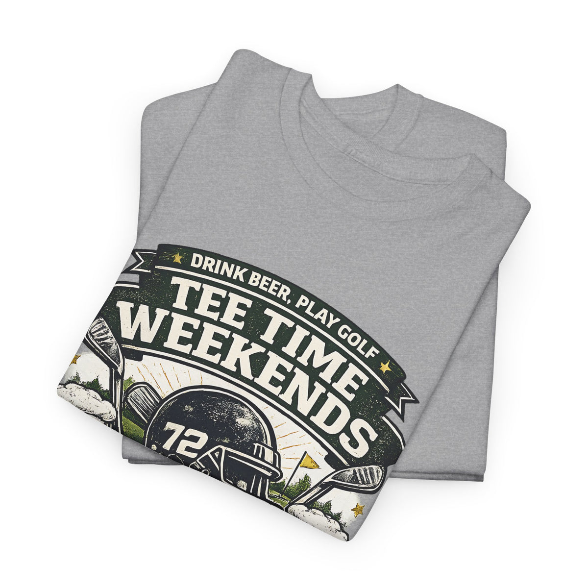Golf & Beer T-Shirt – Tee Time Funny Golfing Graphic Tee