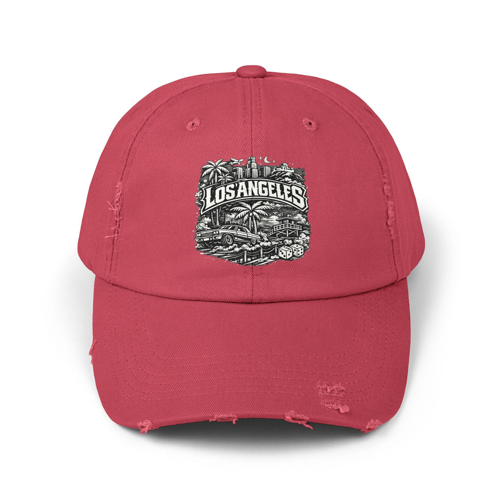 Los Angeles Distressed Cap – Vintage California Graphic Baseball Hat
