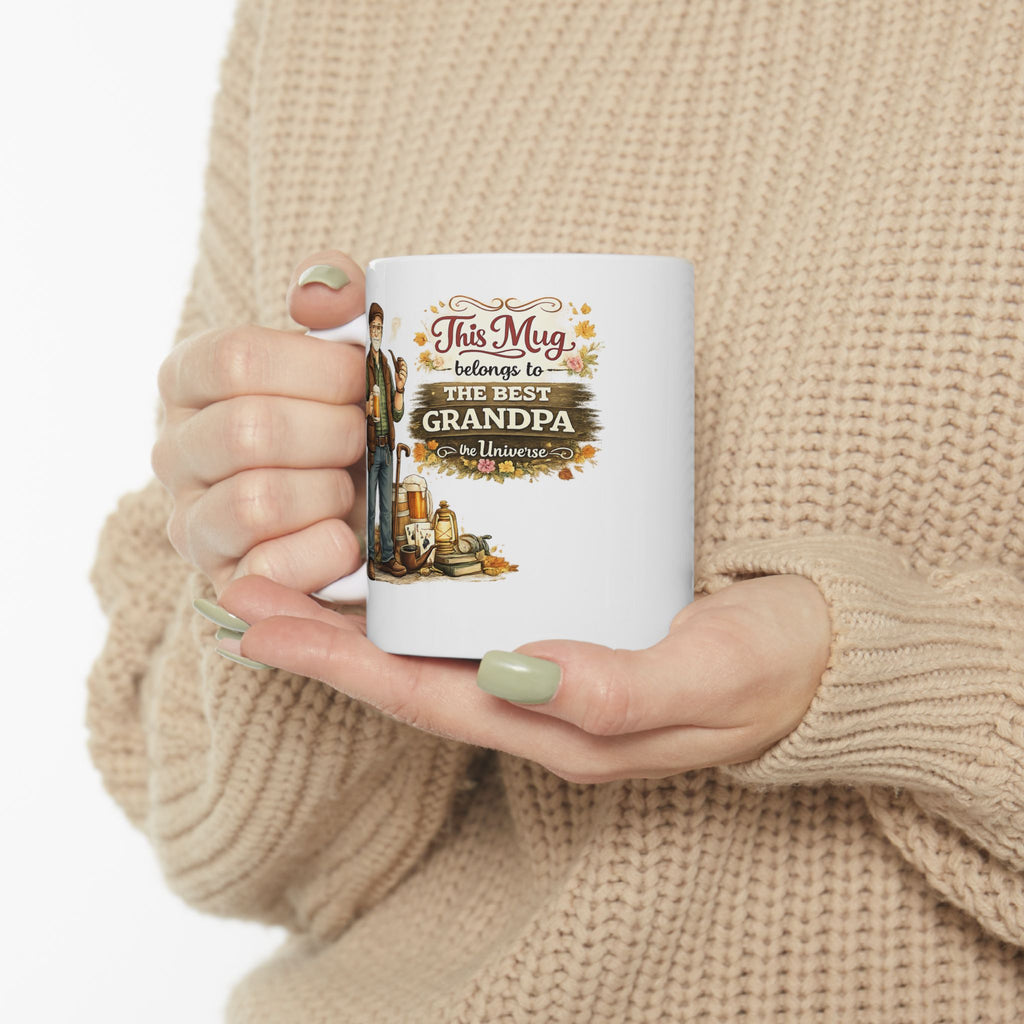 Best Grandpa Mug This Mug Belongs To The Best Grandpa in the Universe, Grandpa Coffee Mug Gift