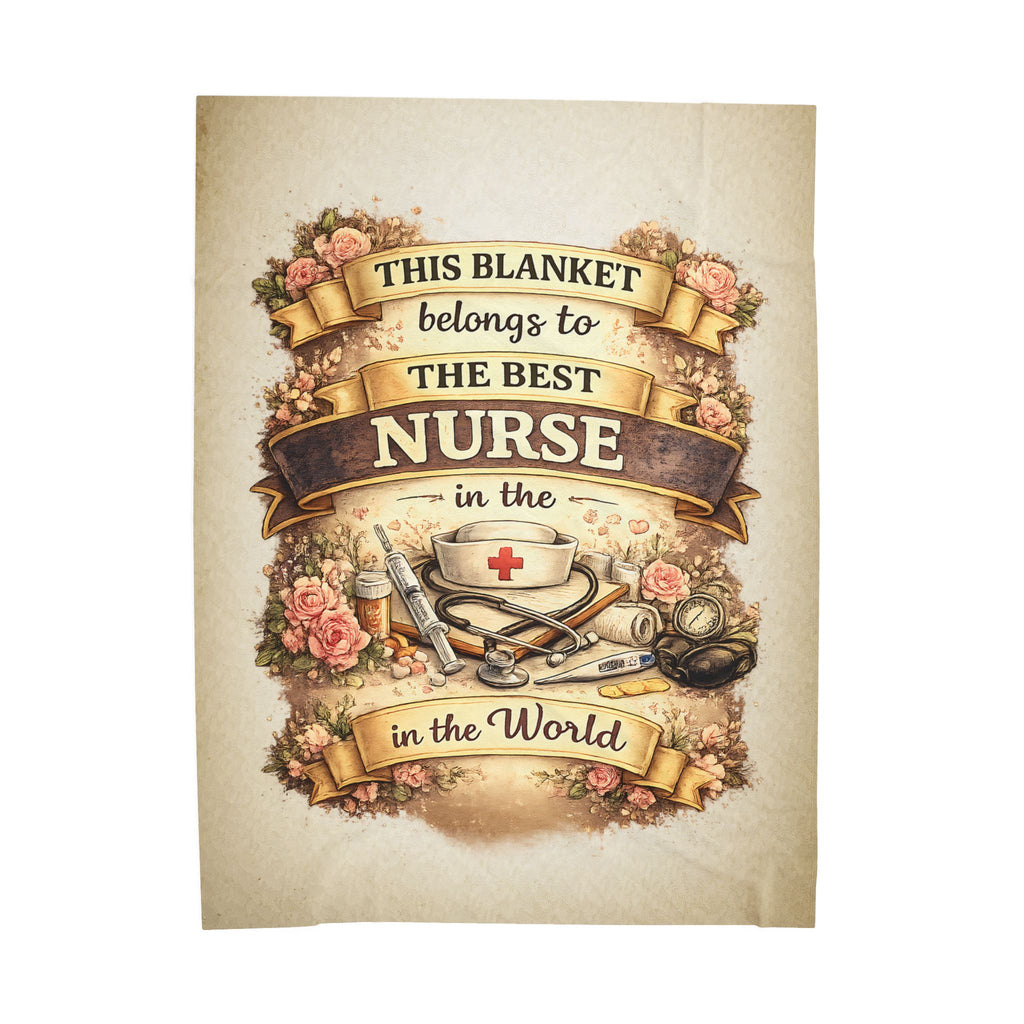 Best Nurse Blanket Gift  This Blanket Belongs to The Best Nurse in the World  Nurse Appreciation Gift  RN Graduation Gift