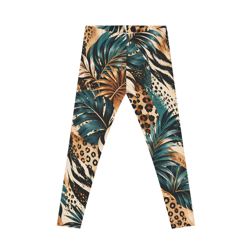 Tropical Leopard Leggings – Botanical Animal Print