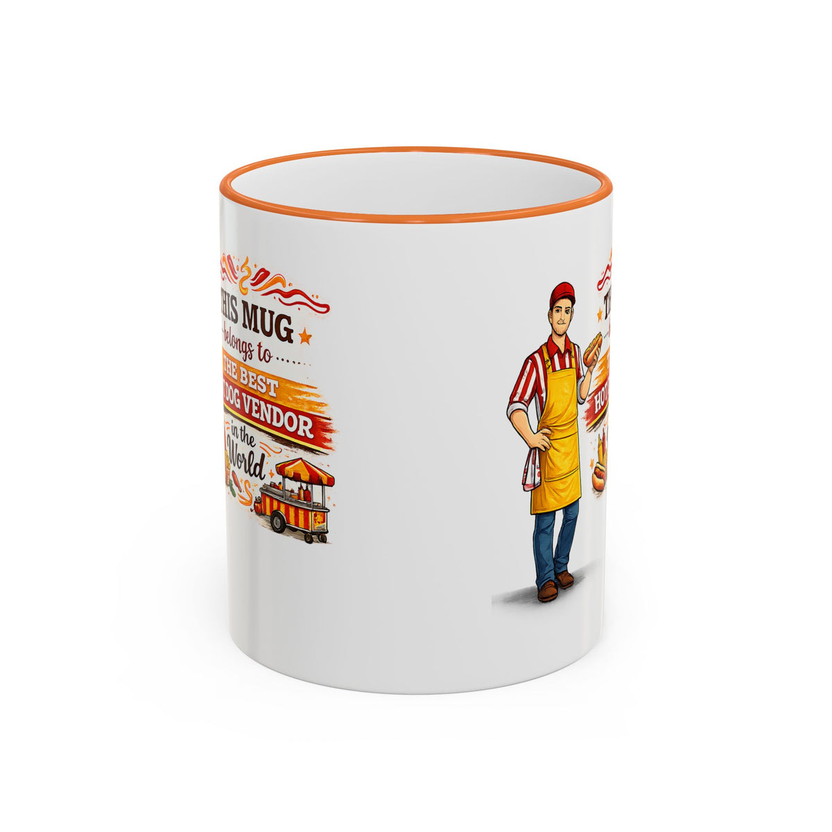 Best Hot Dog Vendor Mug This Mug Belongs To The Best Hot Dog Vendor in the World, Funny Food Seller Gift