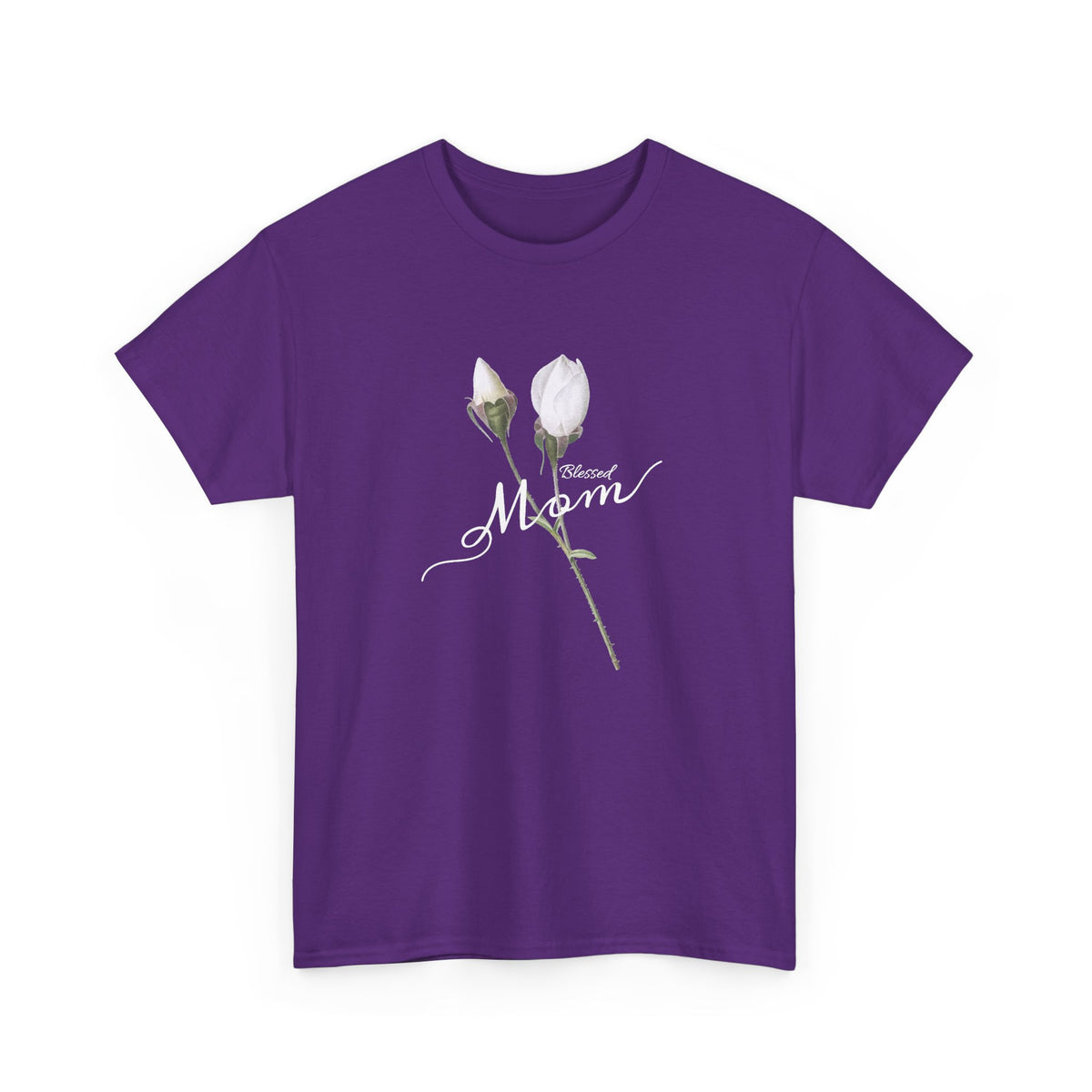 Mom Floral T-Shirt – Minimalist Women’s Cotton Graphic Tee