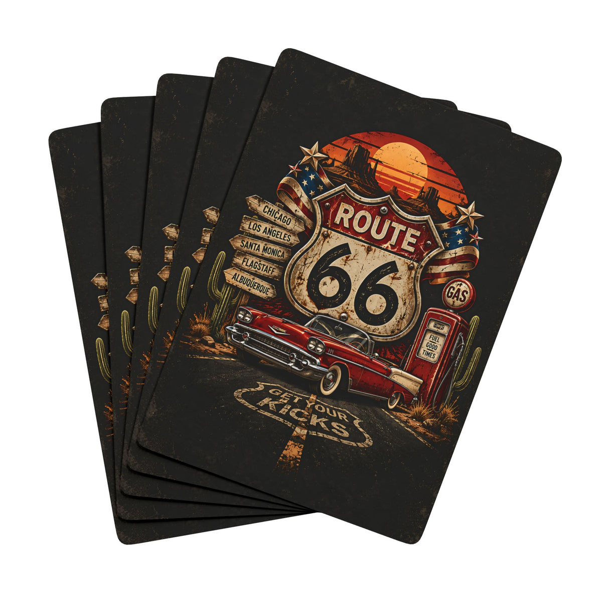 Route 66 Poker Playing Cards – Vintage Americana Deck