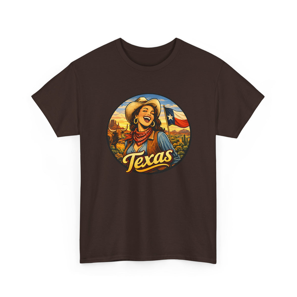 Texas Cowgirl T-Shirt – Vintage Western Texas Pride Graphic Tee