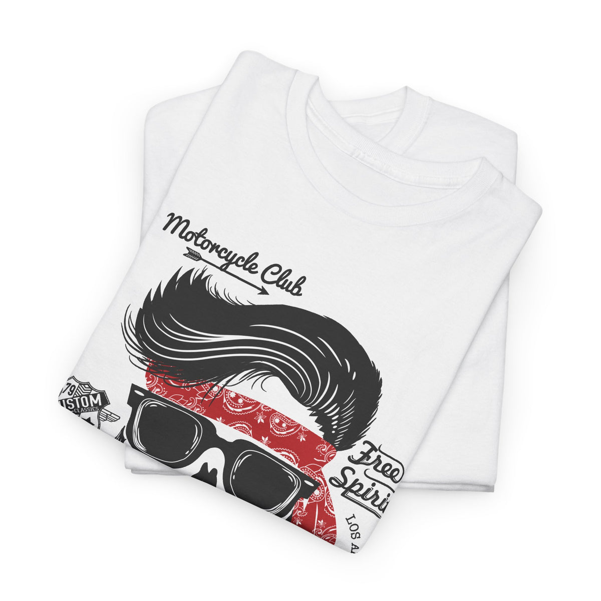 Biker Skull T-Shirt – “Live Fast Ride Free” Motorcycle Graphic Tee