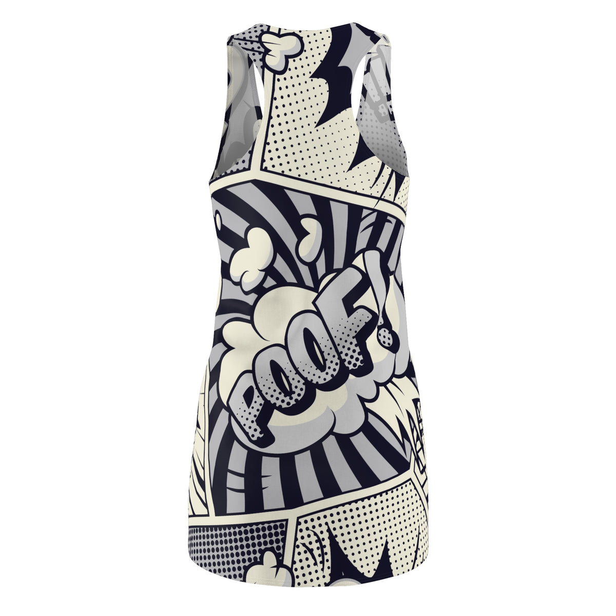 Comic Pop Art "Poof!" Racerback Dress