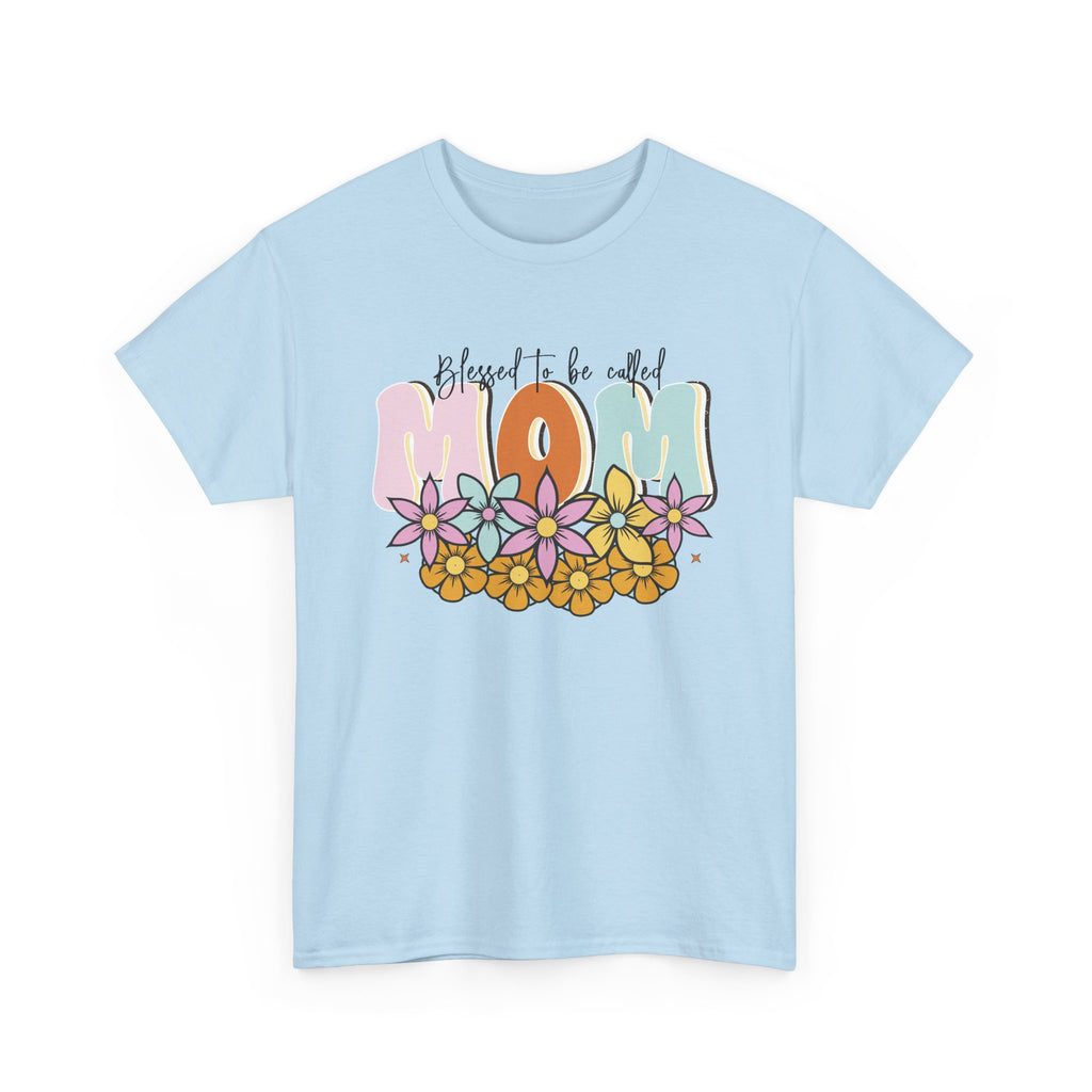 “Blessed to Be Called Mom” T-Shirt – Floral Motherhood Graphic Tee