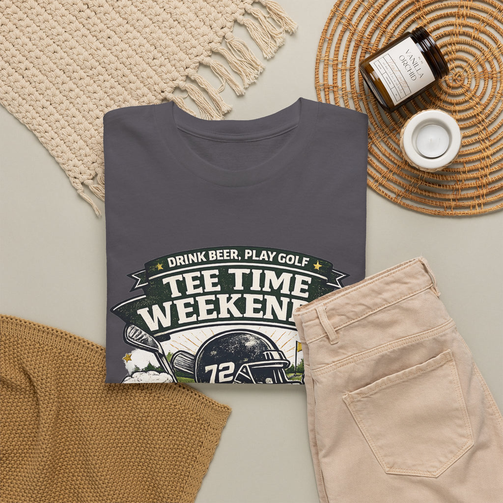 Golf & Beer T-Shirt – Tee Time Funny Golfing Graphic Tee