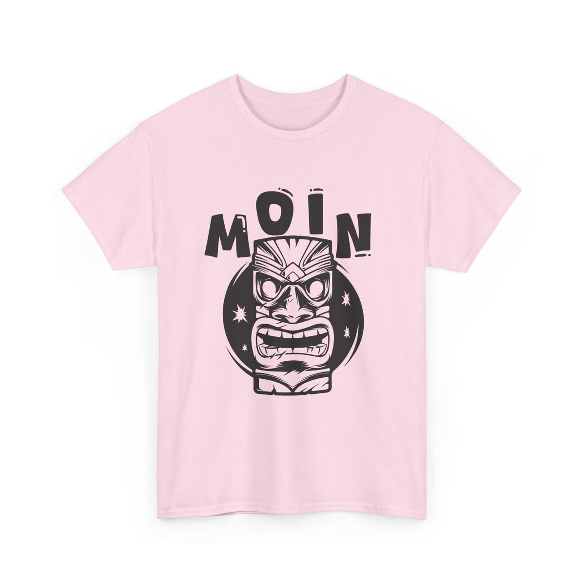 “MOIN” Tiki Mask T-Shirt – Tropical Streetwear Graphic Tee