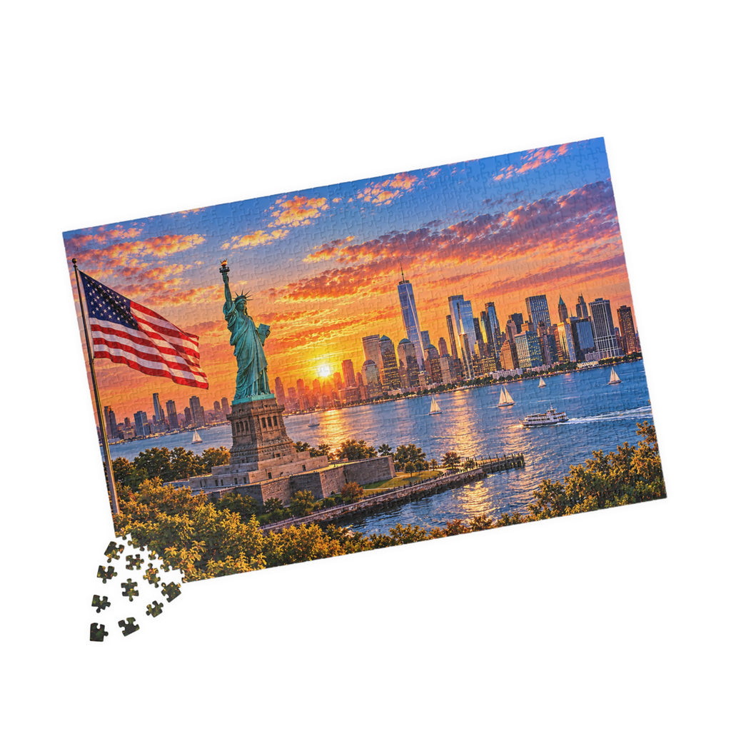 New York City USA Puzzle – Statue of Liberty Jigsaw Puzzle (110, 252, 520, 1014-piece)