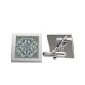 Blue Paisley Cufflinks – Elegant Pattern Cufflinks for Men