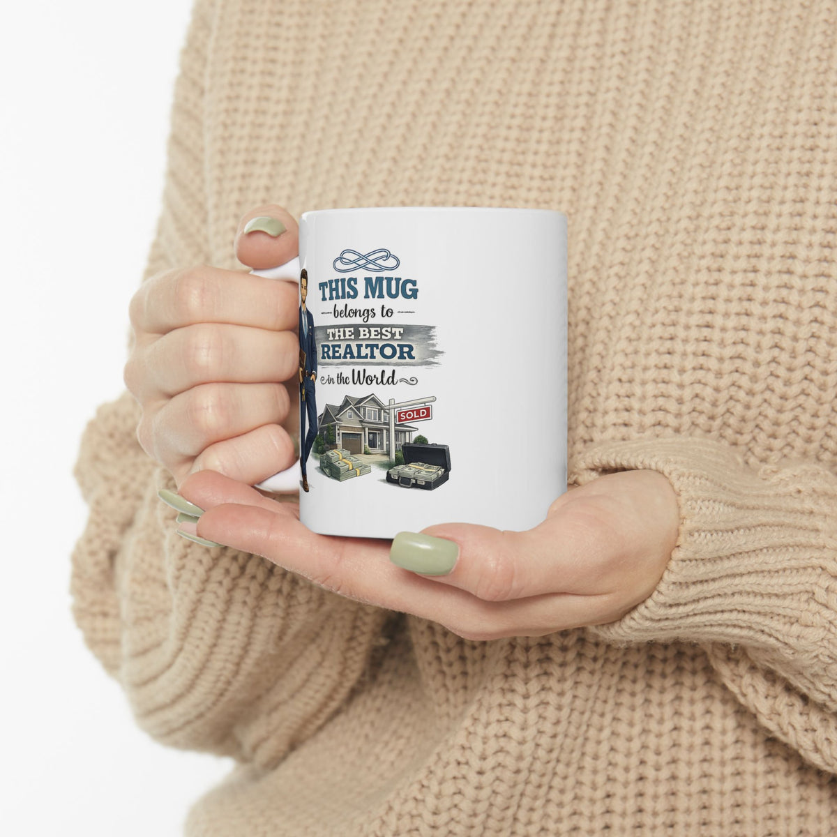 Best Realtor Mug This Mug Belongs To The Best Realtor in the World, Real Estate Agent Coffee Mug Gift