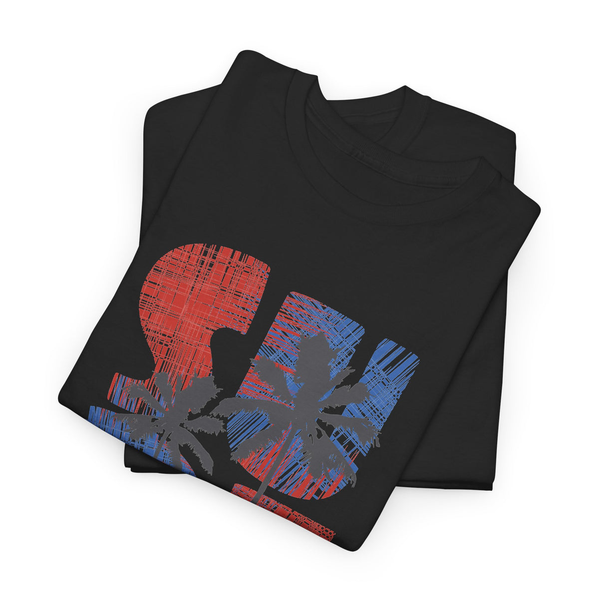 California Surf T-Shirt – Retro Surfboard & Palm Trees Graphic Tee
