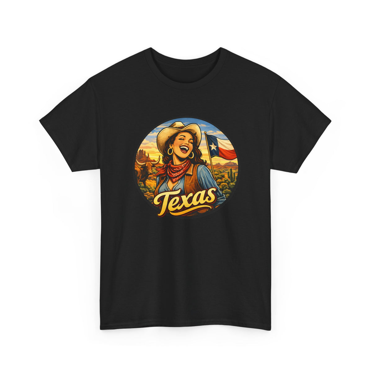 Texas Cowgirl T-Shirt – Vintage Western Texas Pride Graphic Tee