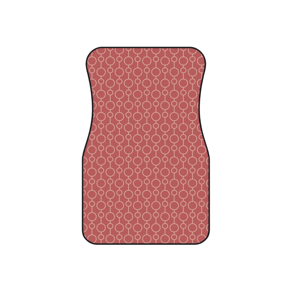 Dusty Rose Geometric Car Floor Mats – 4-Piece Set