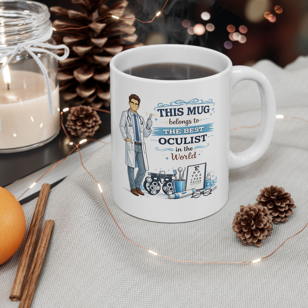 Best Oculist Mug  This Mug Belongs To The Best Oculist in the World, Eye Doctor Coffee Mug Gift