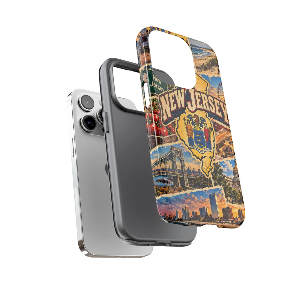 New Jersey Travel Collage Tough Phone Case – Vintage State Design