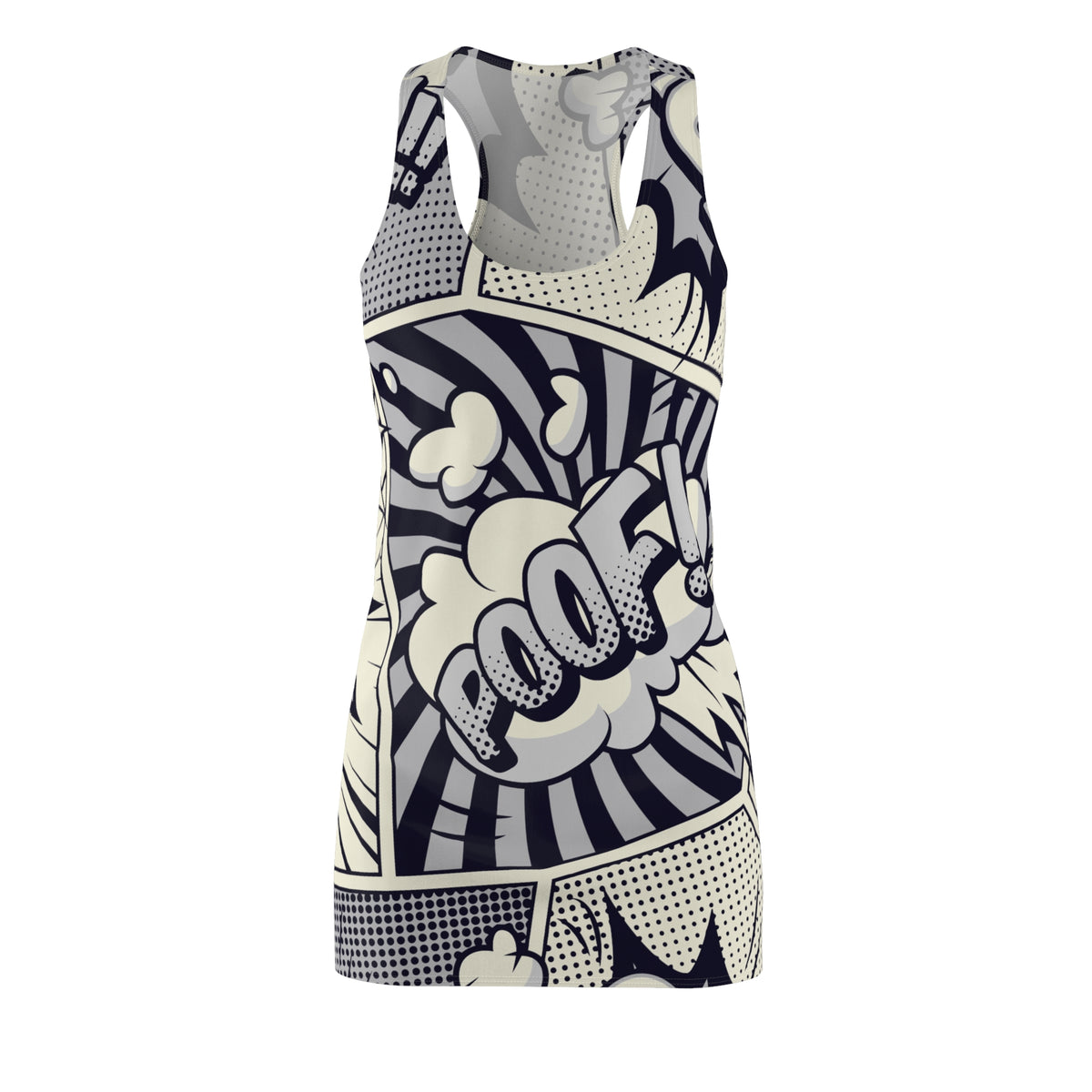 Comic Pop Art "Poof!" Racerback Dress