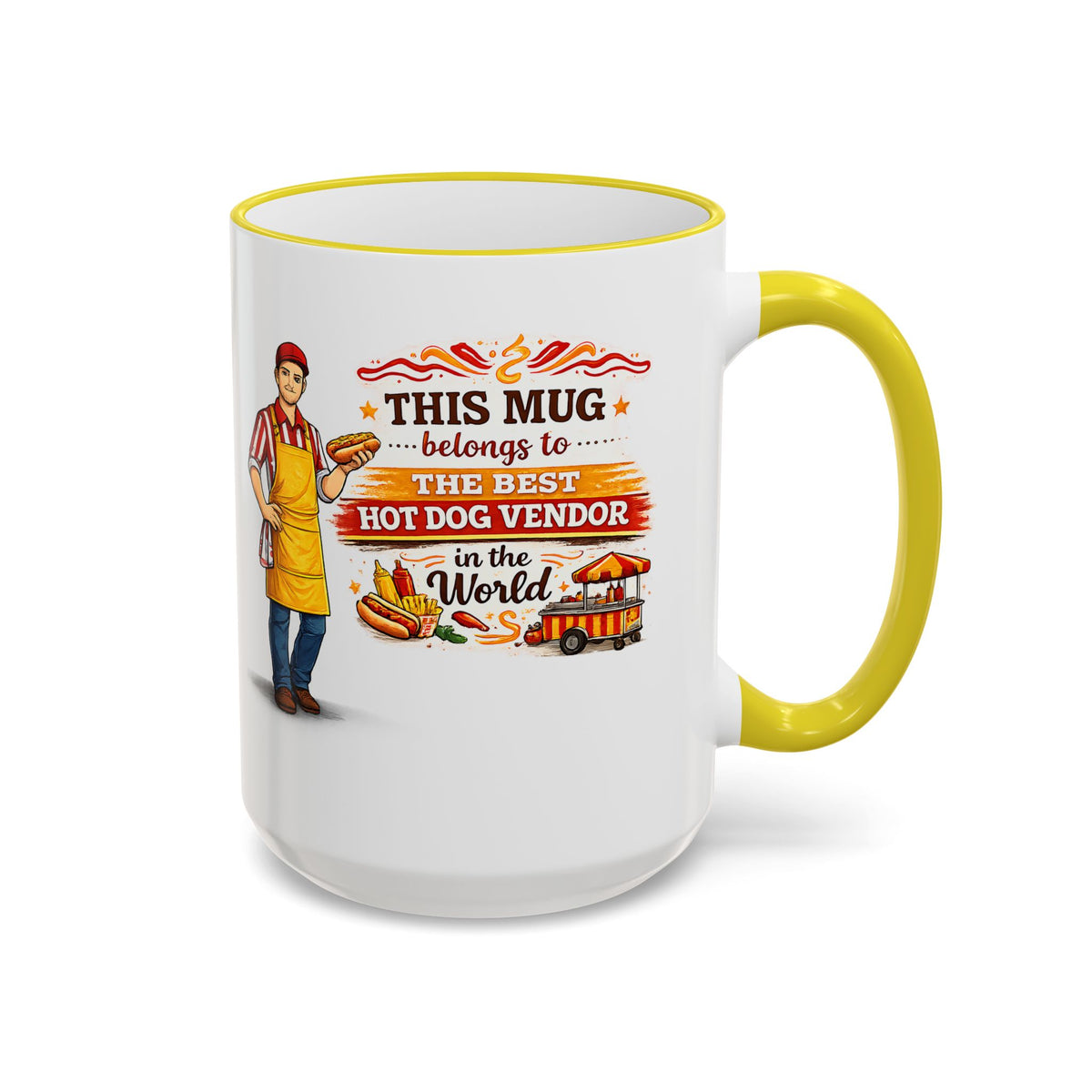 Best Hot Dog Vendor Mug This Mug Belongs To The Best Hot Dog Vendor in the World, Funny Food Seller Gift