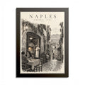 1950s Naples Pizzeria Framed Poster – Vintage Italian Wall Art