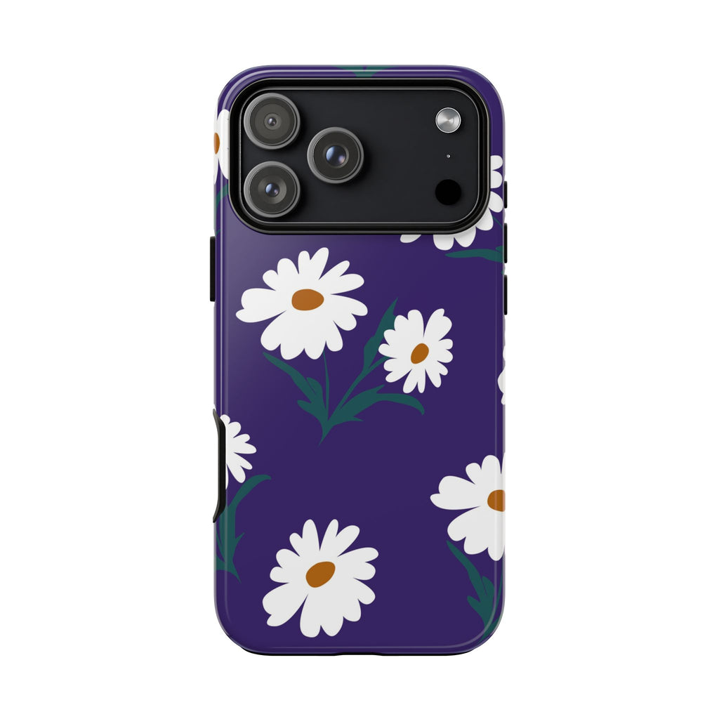 Purple Daisy Tough Phone Case – Floral Flower Design
