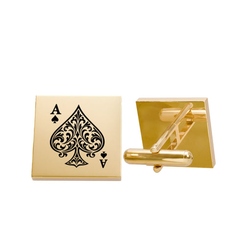 Ace of Spades Cufflinks – Poker Card Stainless Steel Cufflinks