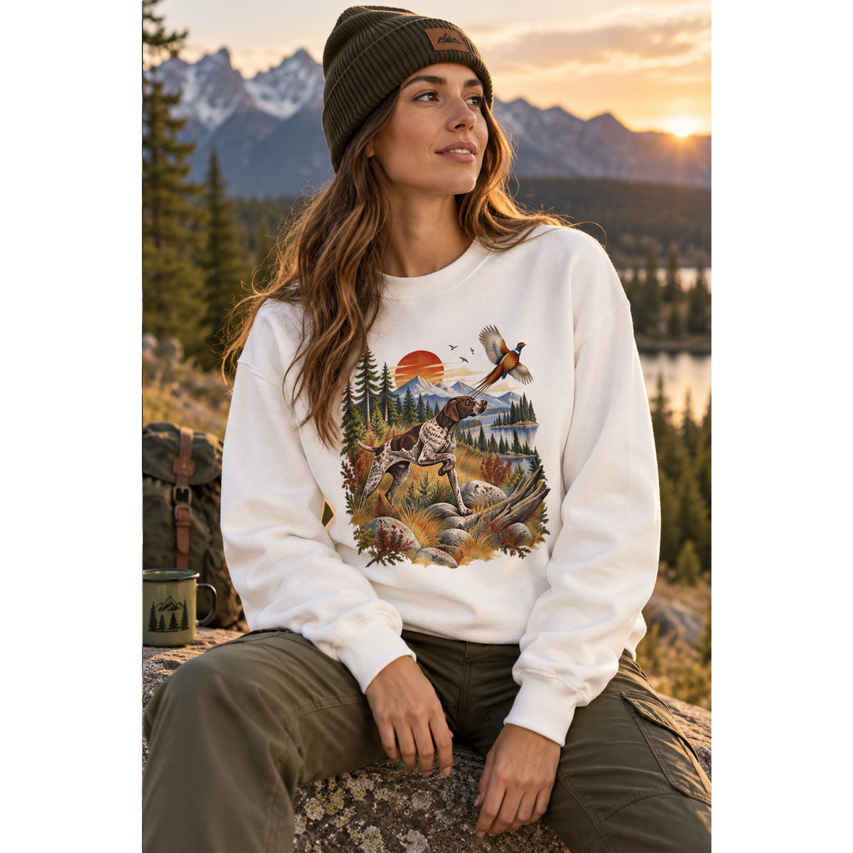 Hunting Dog & Pheasant Sweatshirt – Outdoor Hunter Design